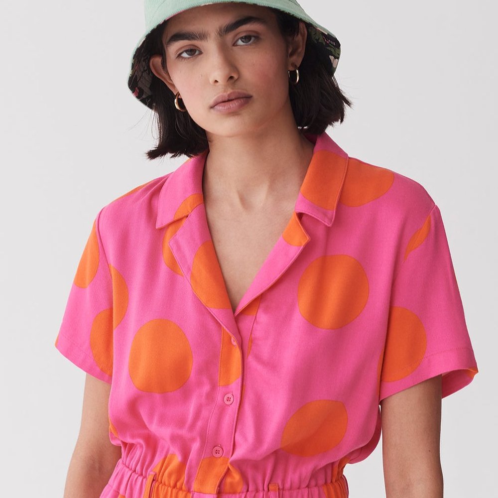 LAZY OAF Daytrip Polka Dot Jumpsuit US size 4